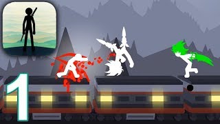 STICK FIGHT Shadow Warrior Gameplay Part 1 - White Belt Missions + Paper Boy (iOS Android) screenshot 2