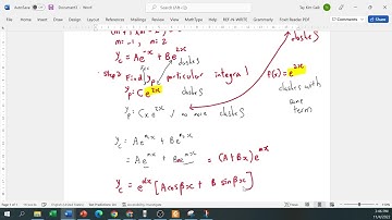 Second-order non-homogeneous equation (exponential function clash) tutorial