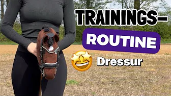 My DRESSAGE training routine [HOBBYHORSING] 🤩| _hobbyhorsing_de