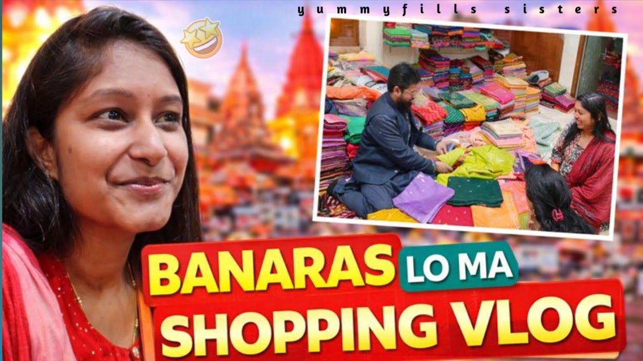 Our shopping at Banaras. Asalu memu em shopping chesamo chudandi 