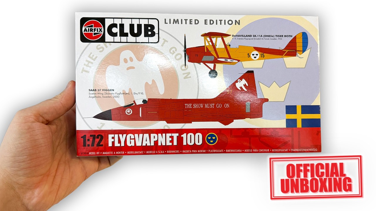Official Unboxing- Airfix | 2026 Limited Edition Club Kit: Flygvapnet 100 twin model set