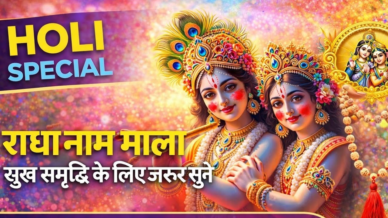 राधा नाम माला 🙏 | इसे सुनने से मिलेगी सुख समृद्धि | Radha Naam Mala | Holi Special Bhajan 2026