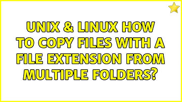 Unix & Linux: How to copy files with a file extension from multiple folders?