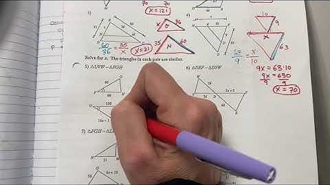 Geom HW#6 (7-3 Similar Triangles)