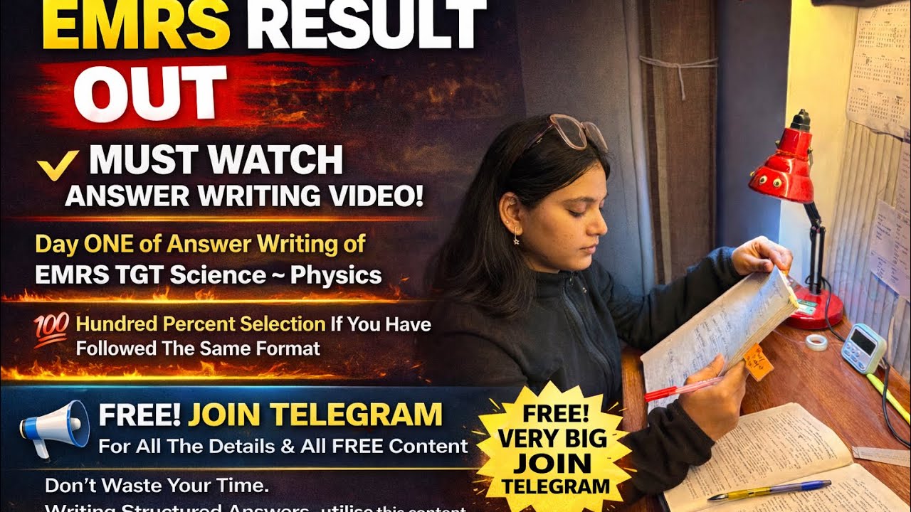 EMRS Tier 2 ANSWER WRITING | DAY 1 | RESULT OUT | KVS-NVS | LT GRADE