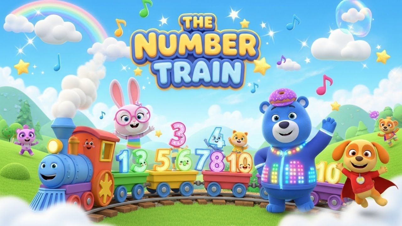 The Number Train 🚂🎶 | Fun Kids Song to Learn Counting & Numbers ...