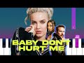 David Guetta, Anne Marie, Coi Leray - Baby Don&#39;t Hurt Me (Piano Tutorial)