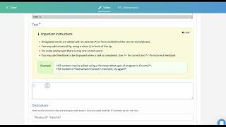 Creating H5P drag the words in Lumi Cloud screenshot 3