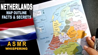 ASMR whispered facts - Drawing NETHERLANDS map contour and its provinces | Facts and Secrets screenshot 4