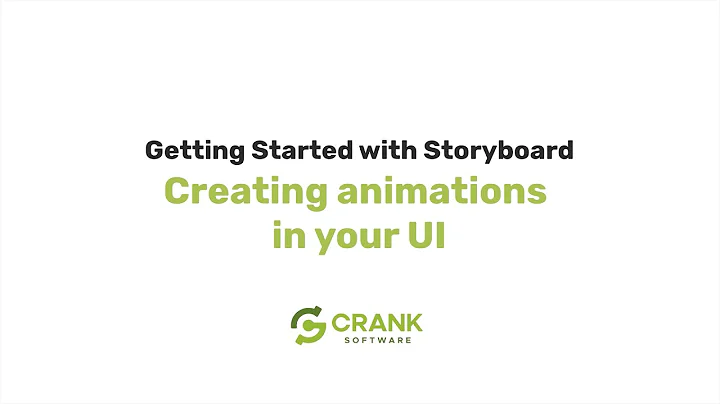 Creating Animations in your Embedded GUI Project | Getting Started with Crank Storyboard