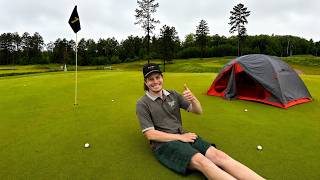 Overnight camping at a Golf Course - Hole in one