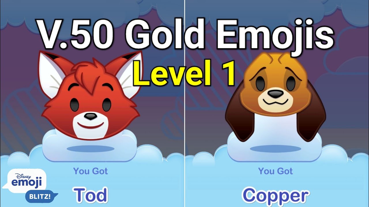 Disney Emoji Blitz Ver.50 Gold Emojis - Level 1 (Beta Update)