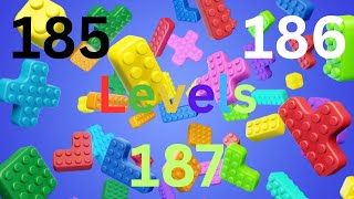 How to Beat Level 185, 186 and 187 Color Block Jam