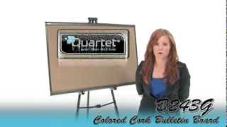 Quartet B243G Colored Cork Bulletin Board