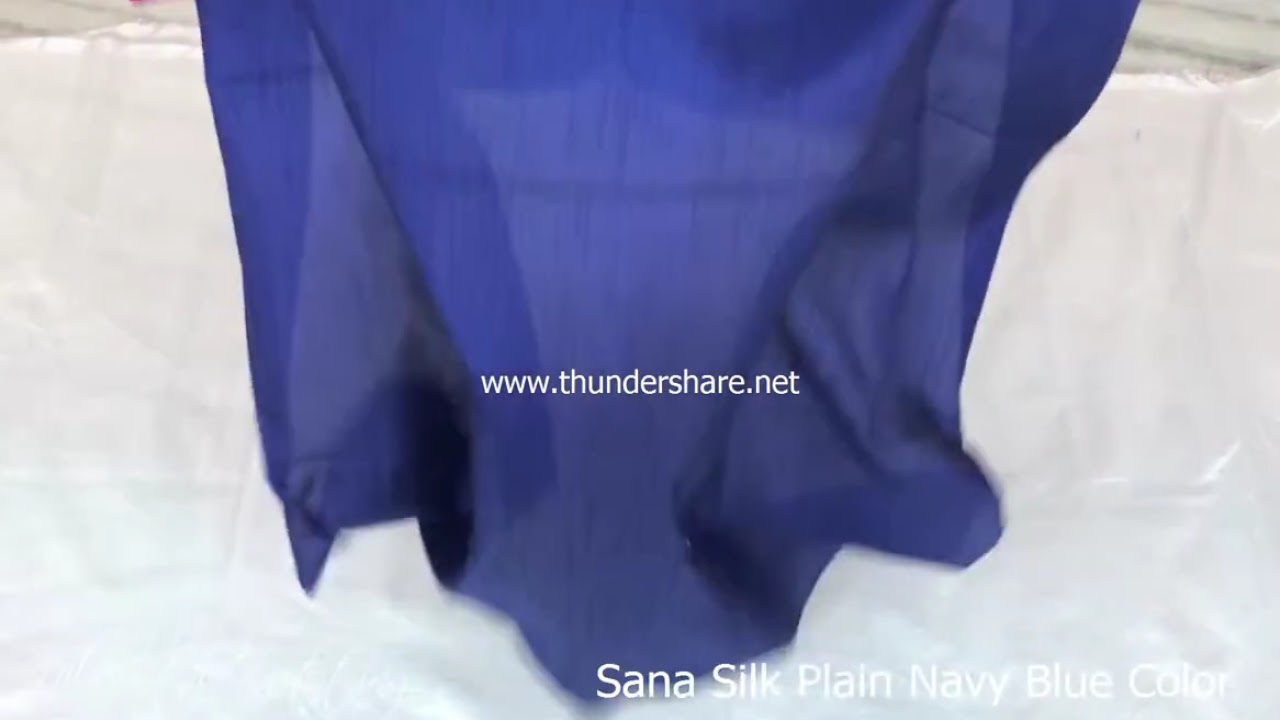 Sana Silk Navy Blue Saree  Fabric
