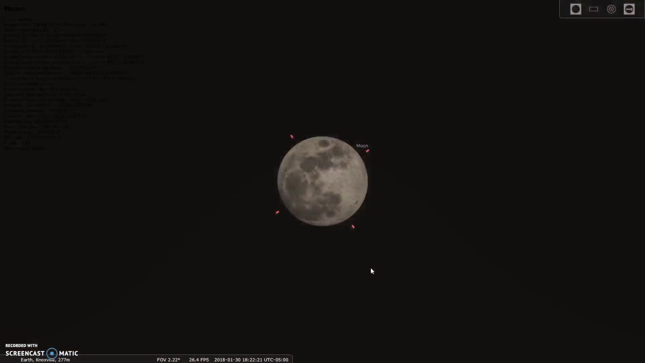 Total Eclipse Jan. 31, 2018, with Stellarium - YouTube
