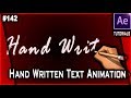 Hand written text animation  after effects tutorial by balu prime