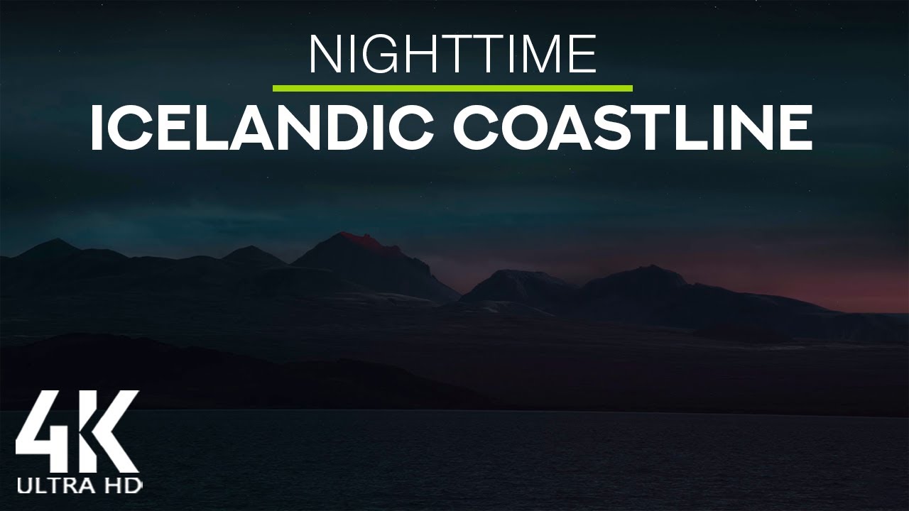4k nighttime ambience 8 hours ocean waves sounds for sleep better