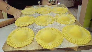 XXL RAVIOLI stuffed with CHEESE 🧀 Fresh handmade pasta