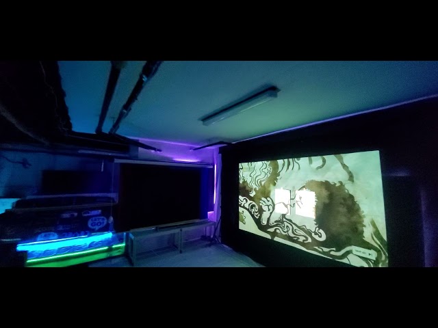 DIY Screen with Projector Paint. The projector is a Benq TK700 (3200  Lumen). Typical lighting conditions pictured below. Currently using a white  wall for the screen and dark scenes are unsurprisingly no