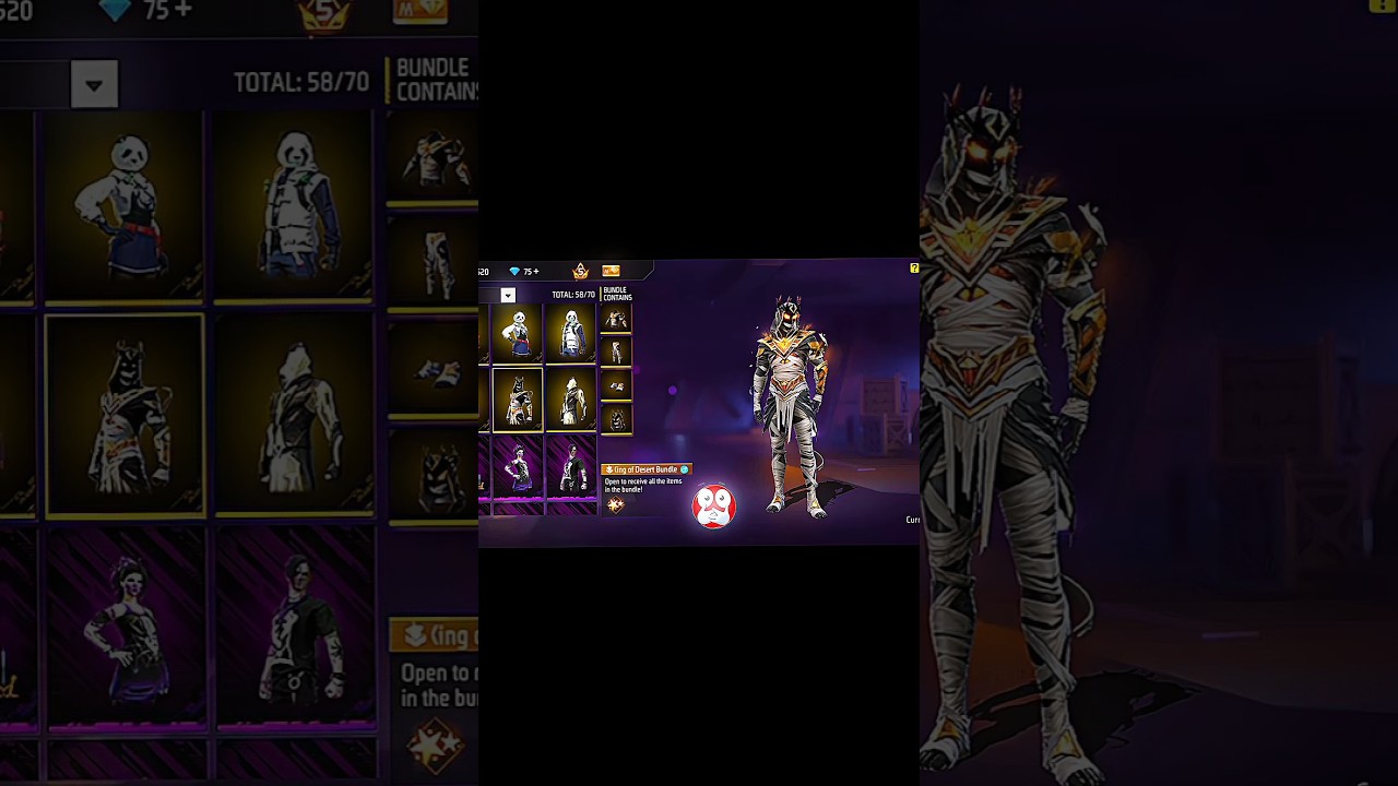 free fire bundle King of Desert Bundle🥼 