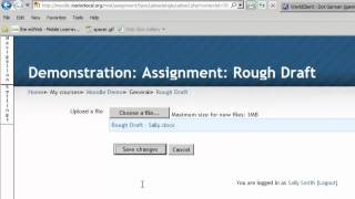 Moodle - Upload a File Assignment