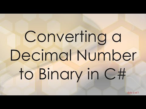 Converting a Decimal Number to Binary in C#