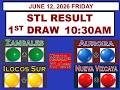 STL 1st Draw 1030am Result Zambales  Aurora  Ilocos Sur Nueva Vizcaya  JUNE 12, 2026 FRIDAY