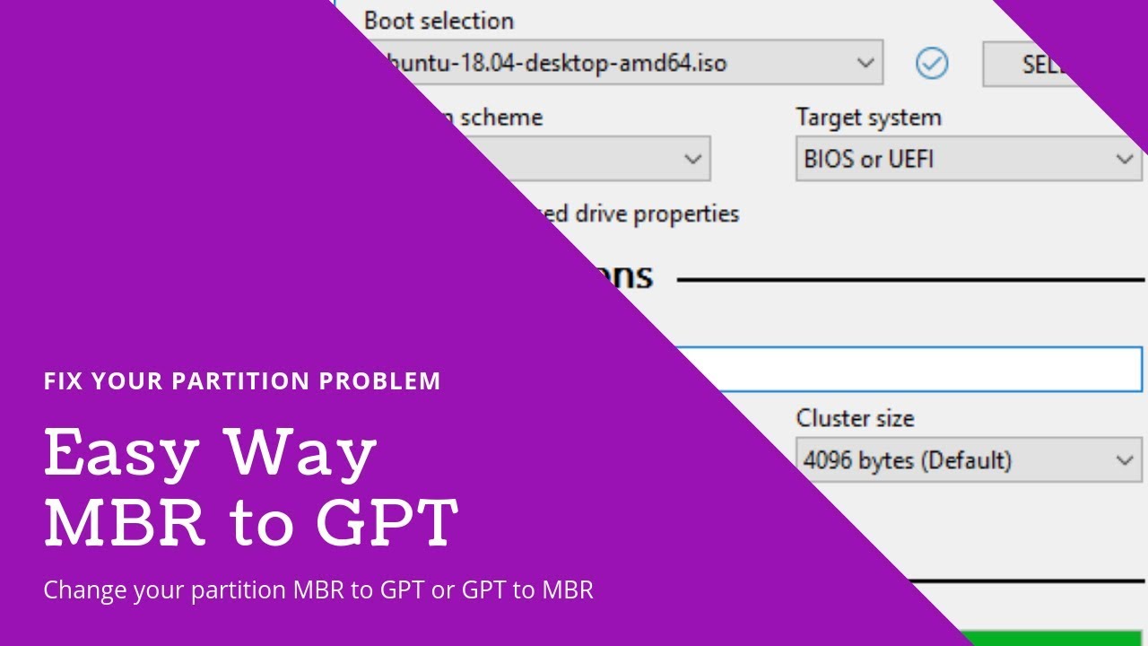 Fix MBR to GPT Partition problem Easily | TechnoSurvive - YouTube