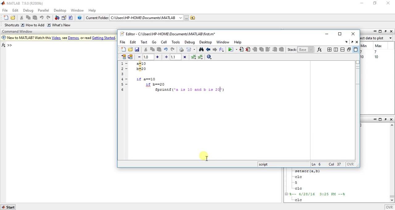 MATLAB Programming 32 - nested if statement - YouTube