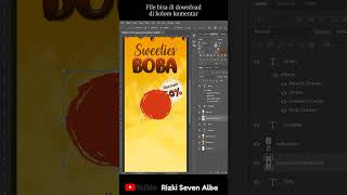 cara membuat xbanner BOBA  #shorts #tutorialphotoshop #xbanner #spanduk #tutorialshort #banner