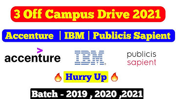 Accenture | IBM | Publicis Sapient | Off Campus Drive | Batch 2019,2020,2021 | Chandan Patel