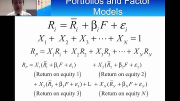 Factor Models and Portfolios