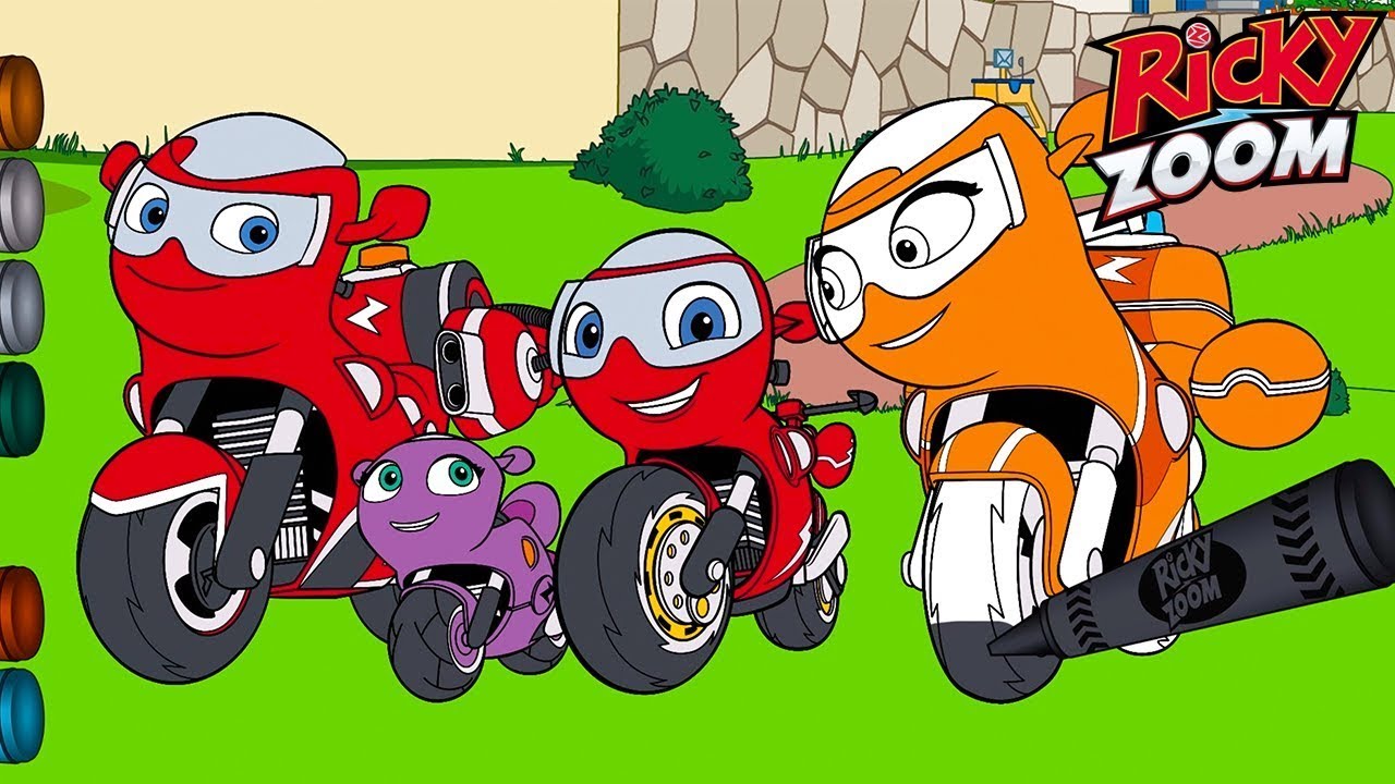 Ricky Zoom Français 🏍️ Rencontrez Ricky Et Sa Famille ! | Coloration Pour Les Enfants | Dessin Animé