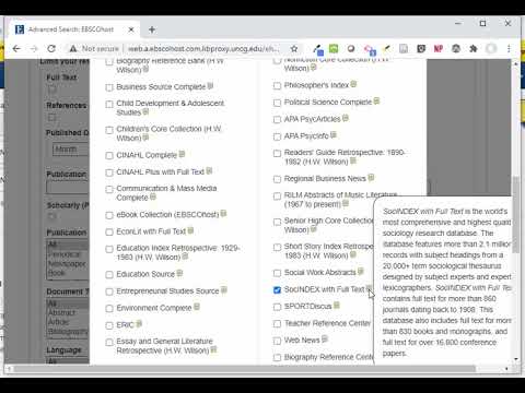Search multiple EBSCO databases for ENG 101