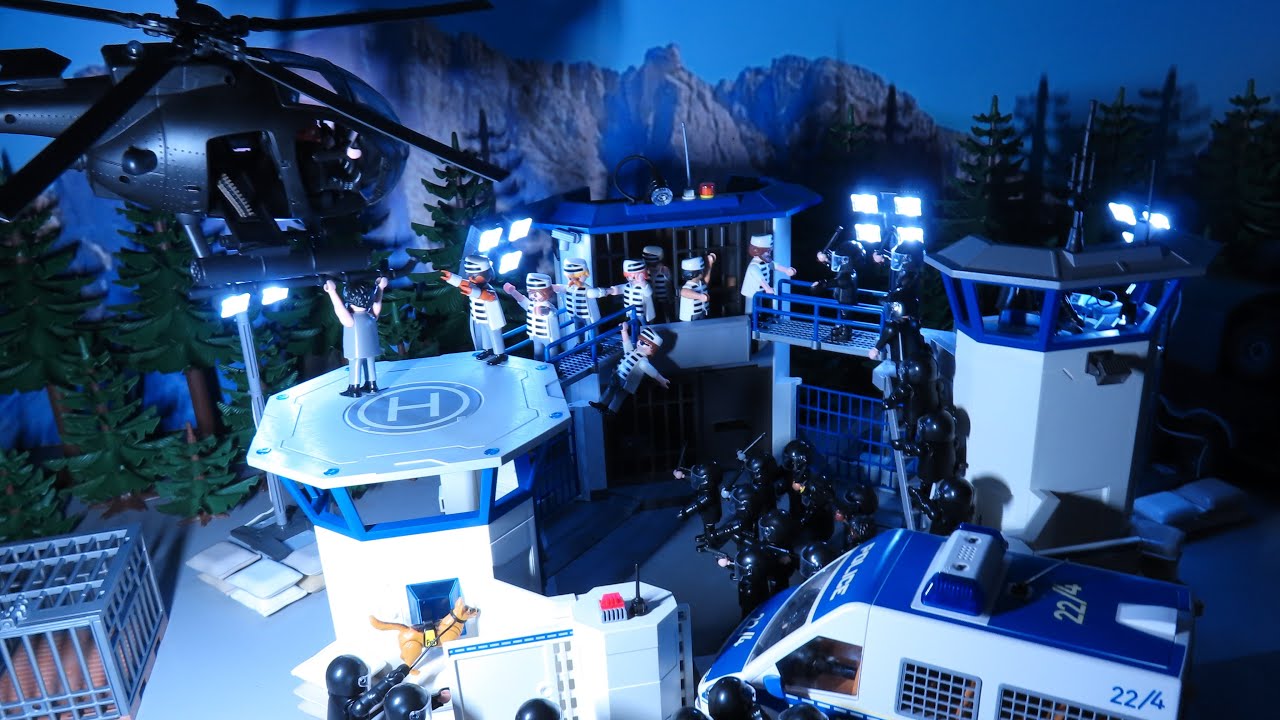 Полицейская элита против заключенных: великий побег! Покадровая съемка Playmobil!