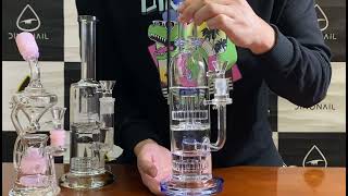 thedinonail.com--Dual Matrix Perc Bong
