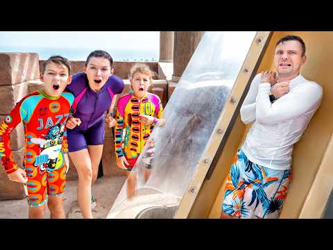 🌊 24 HOURS IN THE WORLD'S BIGGEST WATERPARK! 100+ SLIDES 🎢