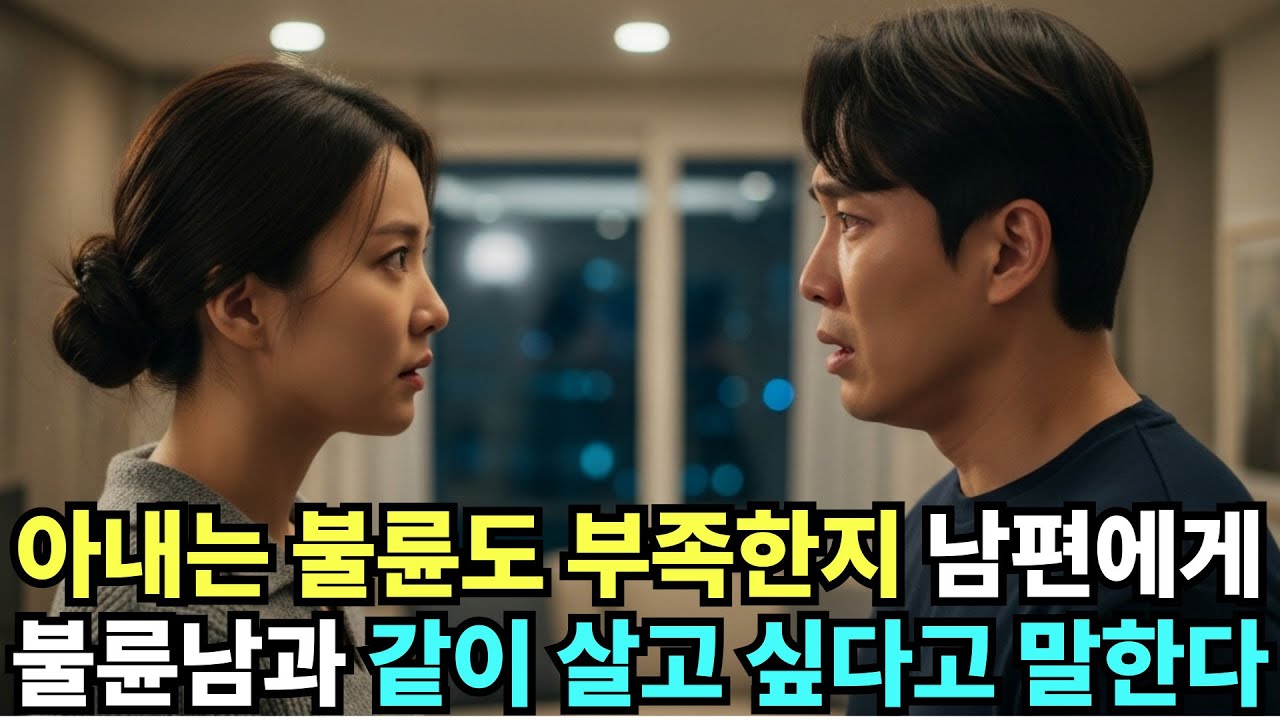 아내는 불륜도 부족한지 남편에게 불륜남과 같이 살고 싶다고 말한다
