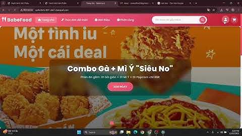 Demo : Website Bán Đồ Ăn Nhanh 