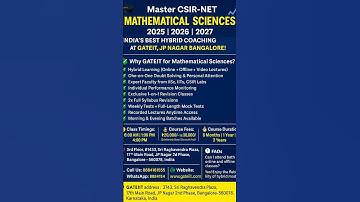 🎯 Master CSIR-NET Mathematical Science Exam with Top GATEIIT Online Classes! #csirnetmaths #gateiit