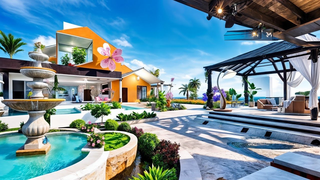 Realistic PUBG House Design for Level 30-34 | With Garden & Pool 🔥💫