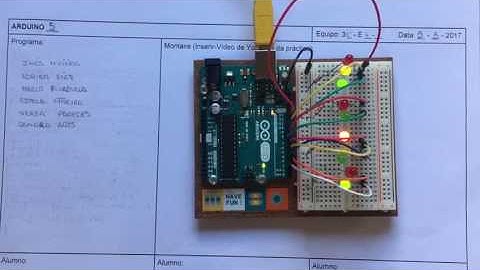 Semáforo de un cruce de rúas con Arduino