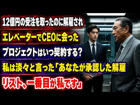 12億円の受注を取ったのに解雇された。エレベーターでCEOに会うと、プロジェクトはいつ契約するのかと聞かれた。私は淡々と言った。「あなたが承認した解雇リスト、その一番目が私です。」