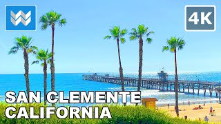 [4K] San Clemente Beach Pier in Orange County, California USA Walking Tour & Travel Guide