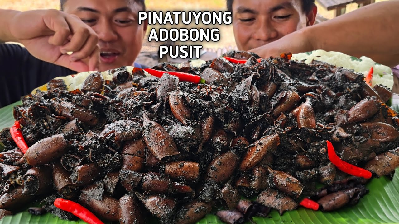 PINATUYONG ADOBONG PUSIT | MUKBANG PHILIPPINES | COLLABORATION W/ 
