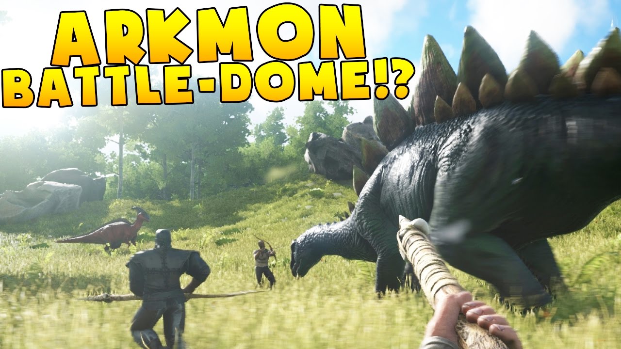 MODDED BATTLEDOME ARK SURVIVAL EVOLVED MINIGAME - ARK POKEMON MOD | JeromeASF parody or satire