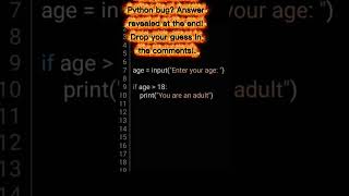 Can you find the Python bug? 🤔 Answer revealed at the end! 💥 #codingmistake #pythontips