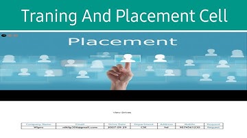 Training and Placement Cell Project demo in Java