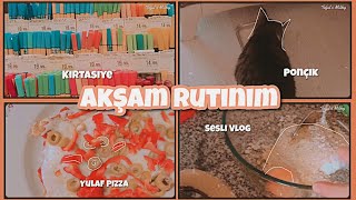 Bir Yaz Günü Mini Akşam Rutinim°🦋 Sesli Vlog Kırtasiye, Market Televizyon Izlemek, Ponçik ✨